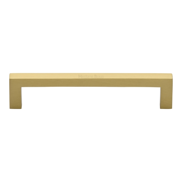 C0339 128-SB • 128 x 138 x 30mm • Satin Brass • Heritage Brass City Cabinet Pull Handle